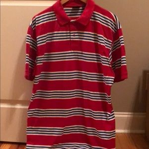 Jos. A. Bank Red and Blue Striped Polo Shirt